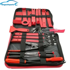 38-Piece Car Interior Trim Removal Tool Kit – Plastic Clip Puller & Panel Disassembly Tools for Car Stereo, Dash, and Upholstery