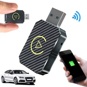 Wireless CarPlay & Android Auto Adapter – Plug & Play Smart AI Box with Bluetooth 5.0 for OEM Wired CarPlay/Android Auto Cars